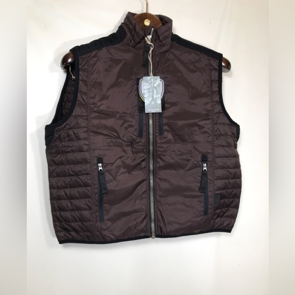 STS Ranchwear Western Puffer Vest Brown Size XLarge - Picture 1 of 11